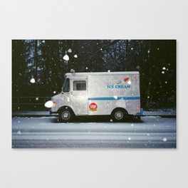 ice cream truck 35mm Canvas Print
