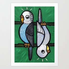 Parakeet Up, Parakeet Down Art Print
