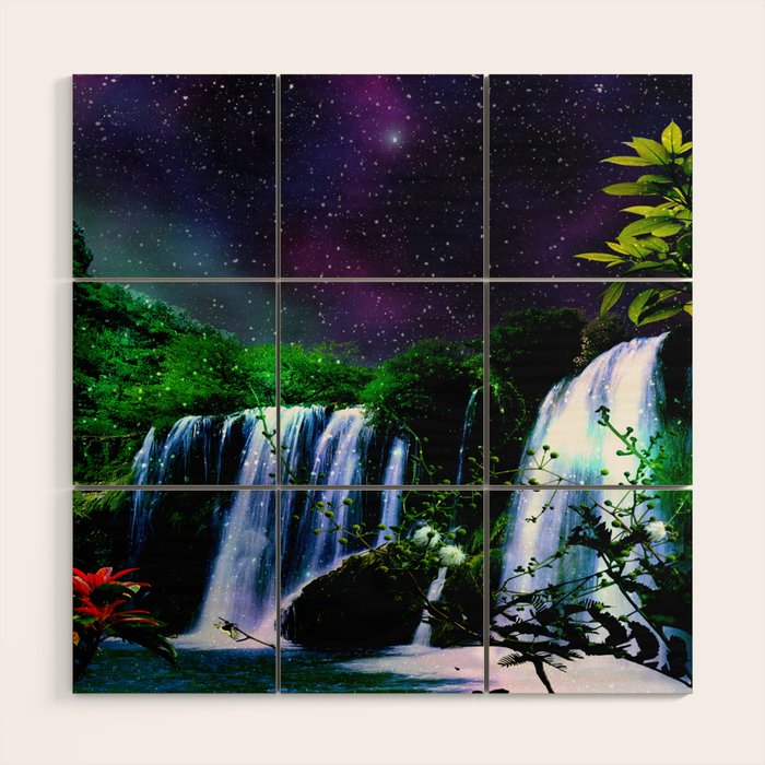 Magic Waterfall Wood Wall Art By Nicnak0x0