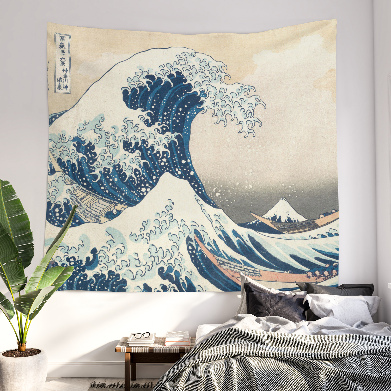 The Great Wave Off Kanagawa By Katsushika Hokusai From The Series Thirty Six Views Of Mount Fuji Wall Tapestry By Public Artography Society6