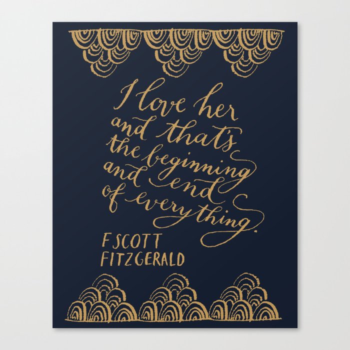 F. Scott Fitzgerald Quote Canvas Print
