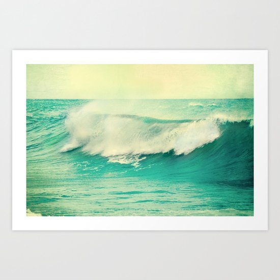 The force of the waves Art Print