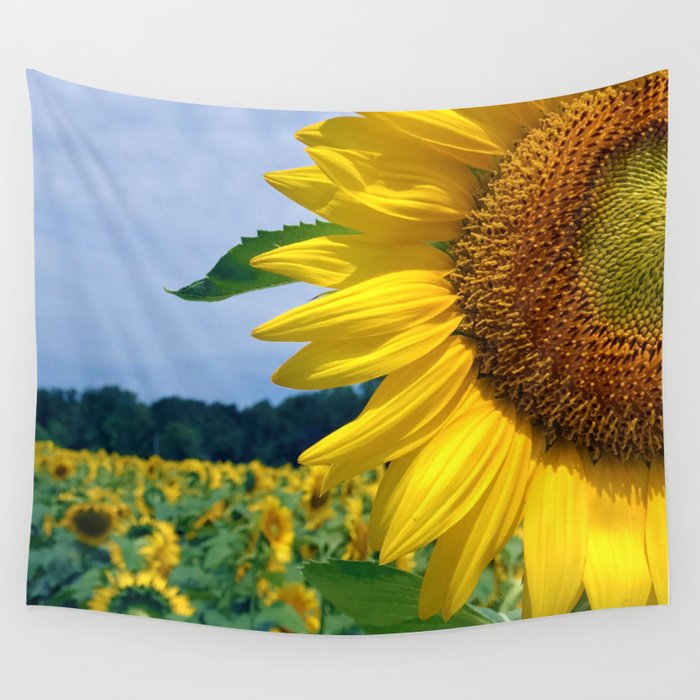 Sunflower in Paris Wall Tapestry