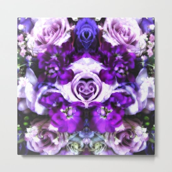 purple pink flowers Metal Print