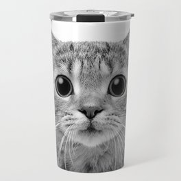 Cute Kitten Portrait - Travel Mug