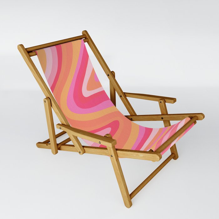Sunshine Melt – Pink & Peach Palette Sling Chair
