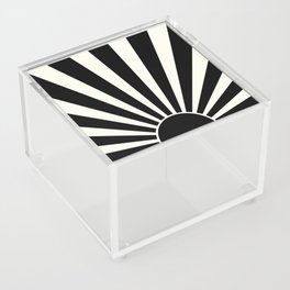 Black retro Sun design Acrylic Box