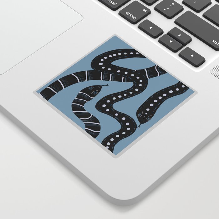Two Serpents - Blue Sticker