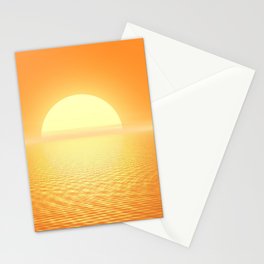 sunset Landscape Illustration Stationery Card
