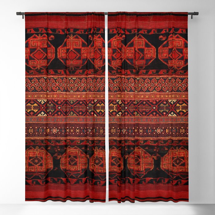 Heritage Oriental Bohemian Rug design Blackout Curtain