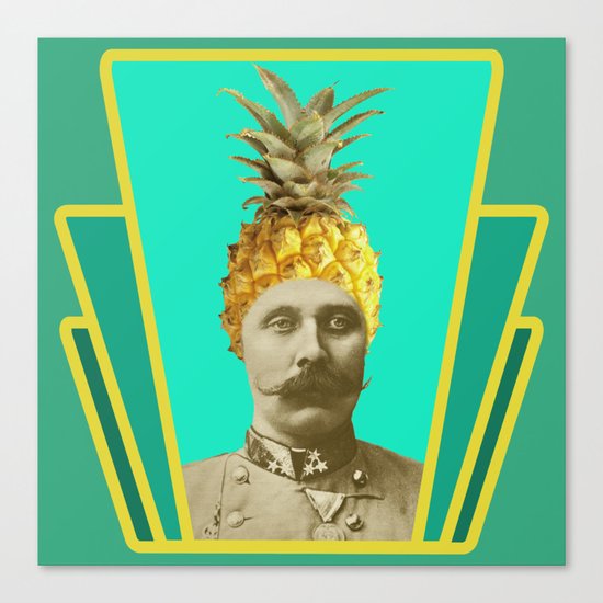 i guess he is a vegan Canvas Print