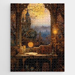 Enchanted Autumn Window Jigsaw Puzzle