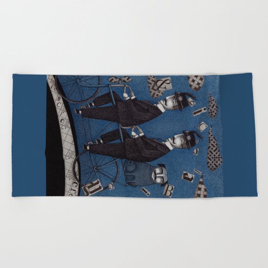 Two Men Travelling Beach Towel