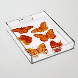 Texas Butterflies – Orange and Yellow Acrylic Tray