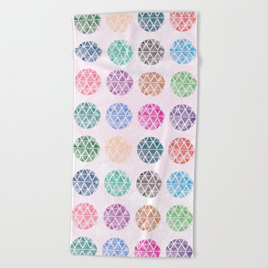 Colorful Geometric II Beach Towel
