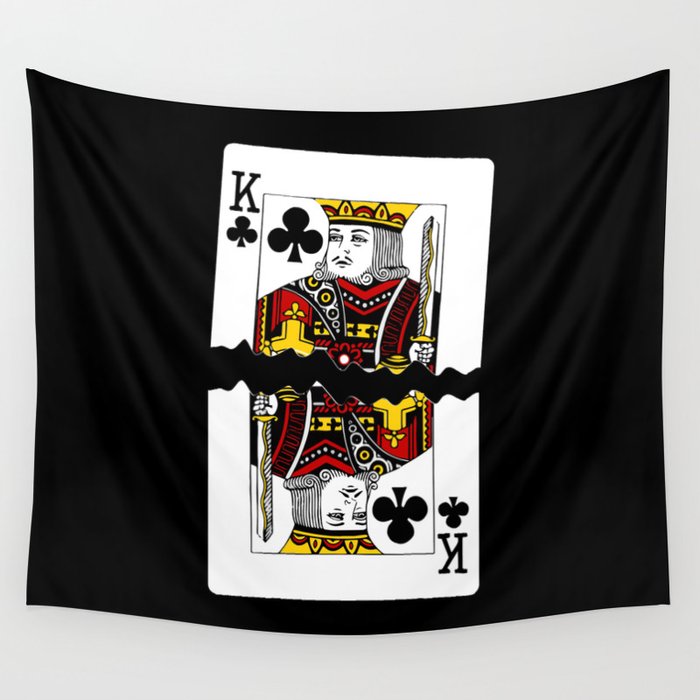 Torn Playing Card Wall Tapestry