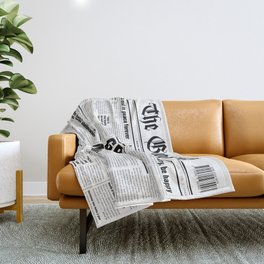 The Good Times Vol. 1, No. 1 / Newspaper with only good news Throw Blanket