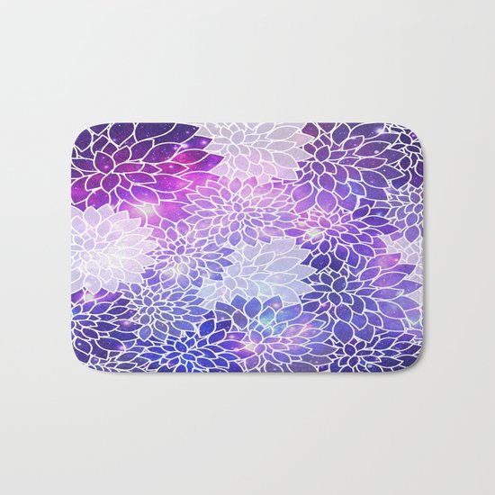 Space Dahlias Bath Mat