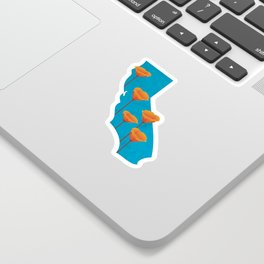 California Poppy Sticker