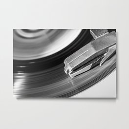Music From a Vintage 45 RPM Record Playing on a Turntable 4 Metal Print