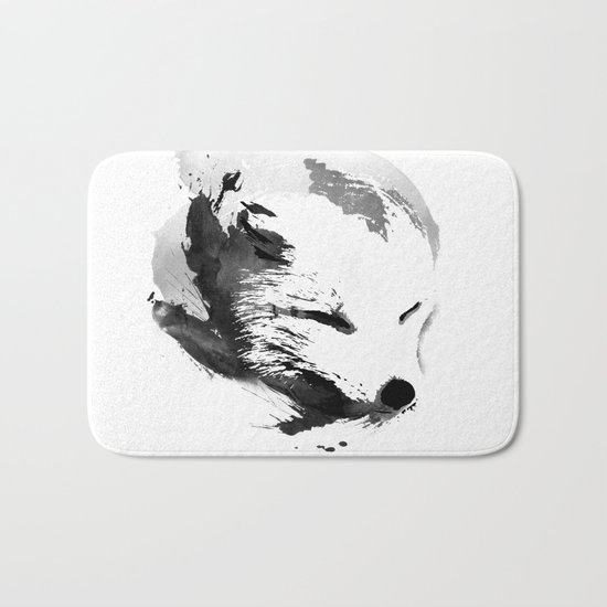 White Fox Bath Mat