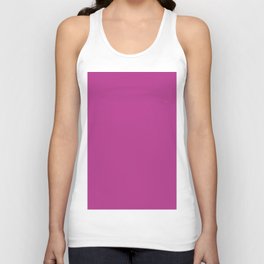 Fandango Purple Solid Color Popular Hues Patternless Shades of Purple Collection - Hex Value #B53389 Tank Top