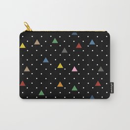 Pin Point Triangles Black Carry-All Pouch