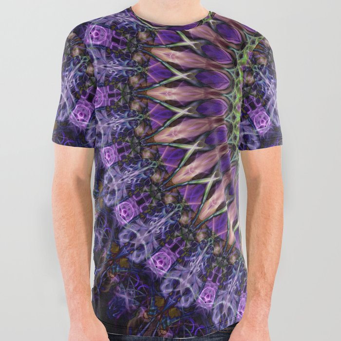 Lilac and golden mandala All Over Graphic Tee