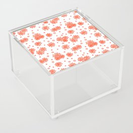 Daisies and Dots - Orange and White Acrylic Box