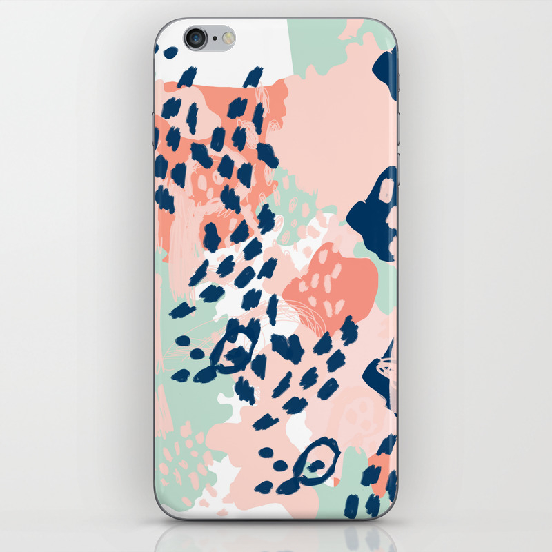 Kylie Abstract Mint Pastels Painting Boho Trendy Simple