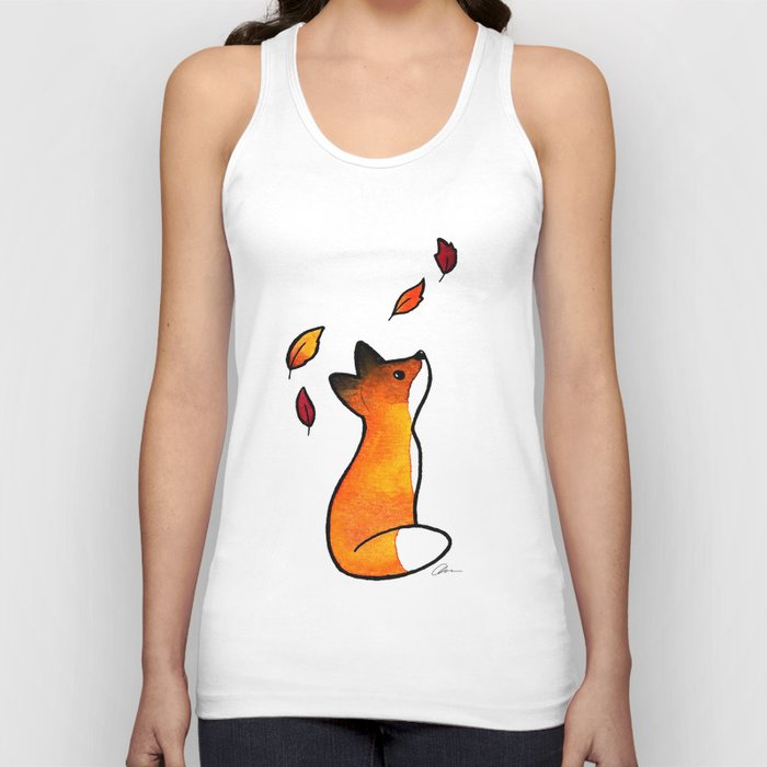 The Fox in The Leaves Tank Top