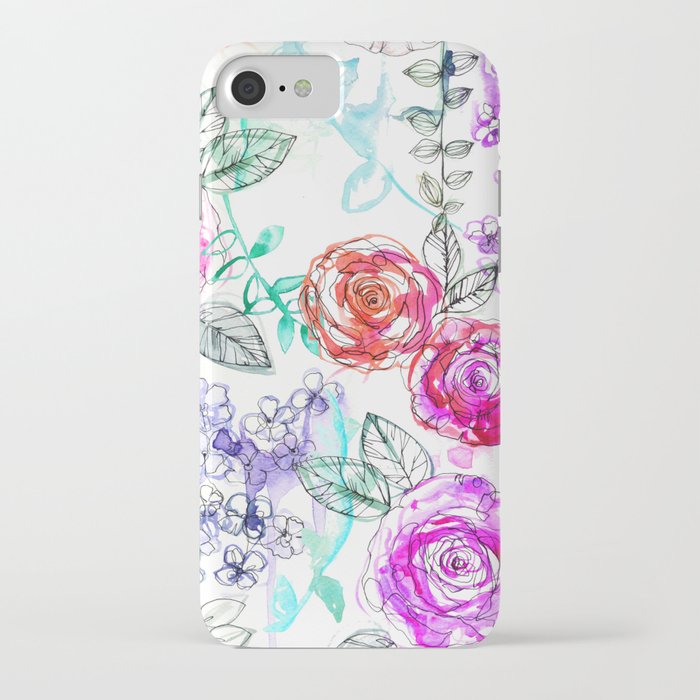 Pastel Rose Garden 02 iPhone Case