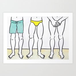 Swim shorts Art Print
