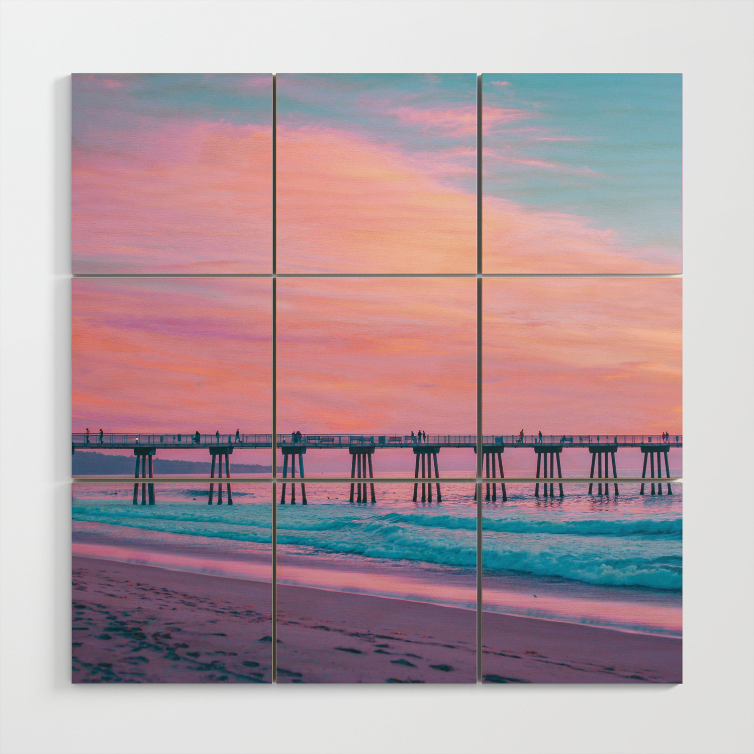 Cotton Candy Sunset Wood Wall Art By Newburydesigns Society6