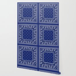 Classic Royal Blue Bandana Wallpaper By Bbco Society6