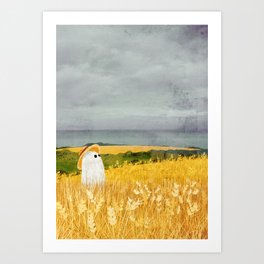 There's a ghost in the wheat field again... Art Print