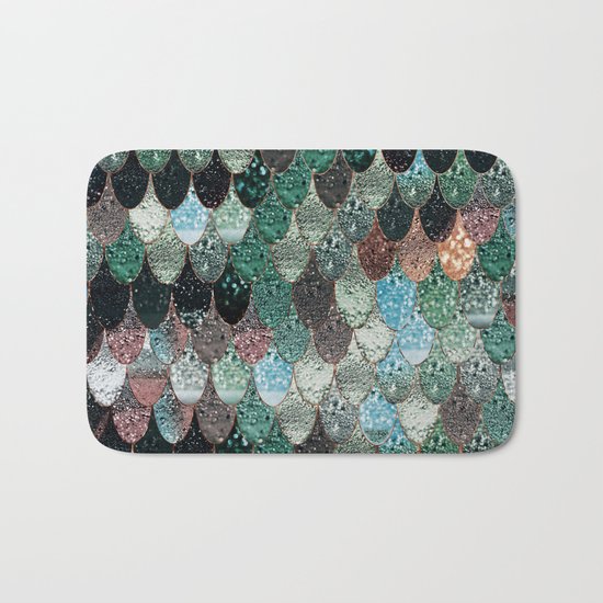 SUMMER MERMAID SEAWEED MIX by Monika Strigel Bath Mat
