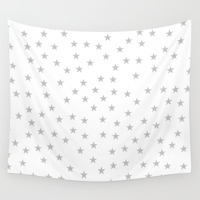 Light grey stars seamless pattern Wall Tapestry
