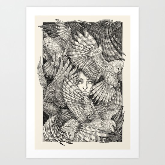 Daughter of owls Art Print