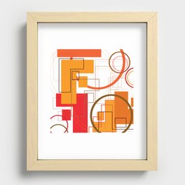 Typography: Stencil "F" and Adequate Light "O" Recessed Framed Print
