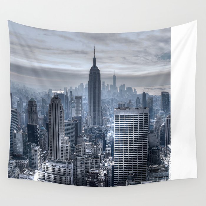 New York skyscrapers Wall Tapestry by haroulita | Society6