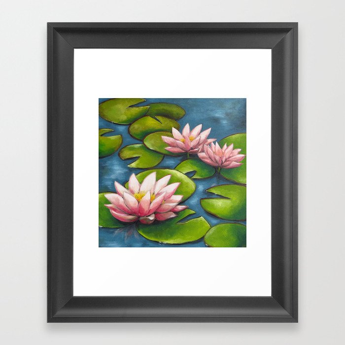 Water Lilies Framed Art Print