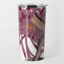 Snake and chrysanthemum  Travel Mug