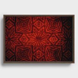 Red and Black Gothic Pattern Framed Canvas