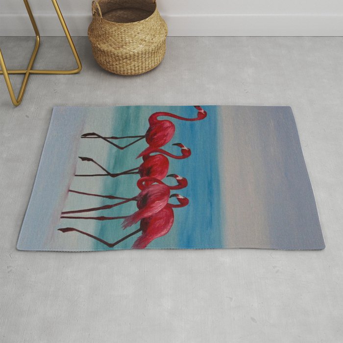 The 4 Flamingoes Rug