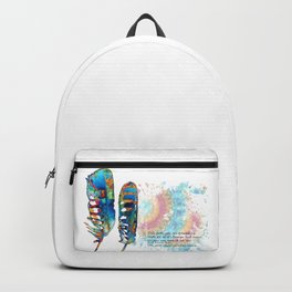 The Path Colorful Feather Art For Comfort  Backpack