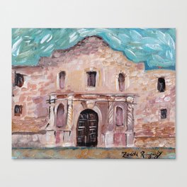 Alamo San Antonio Texas light blue Canvas Print