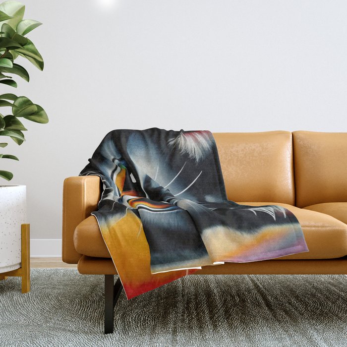Angry Kitty Cat Throw Blanket