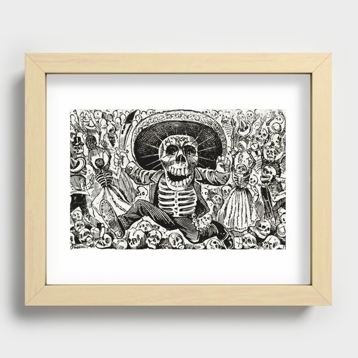 Dia de Muertos - Old Vintage Mexican Illustration Recessed Framed Print