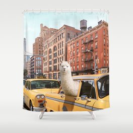 Alpaca in New York Shower Curtain